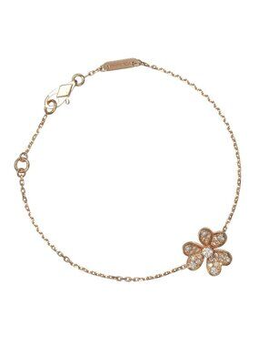 Van Cleef & Arpels Frivole Mini Gold Diamond Bracelet